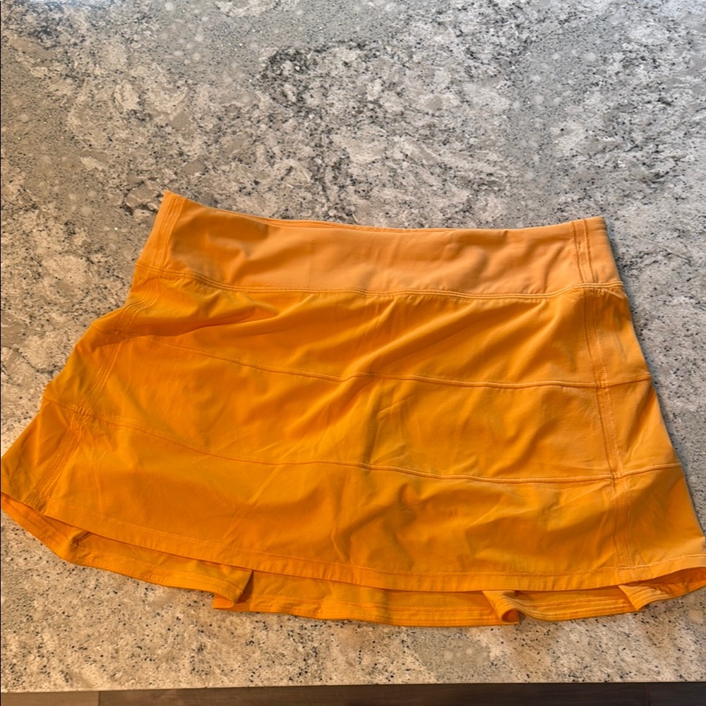 Lululemon Athletica Orange Mini Skater Skirt
